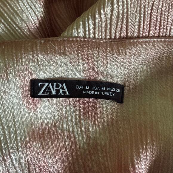 Zara Pink Tie Dye Knot Slip Dress Sz M - Picture 9 of 9